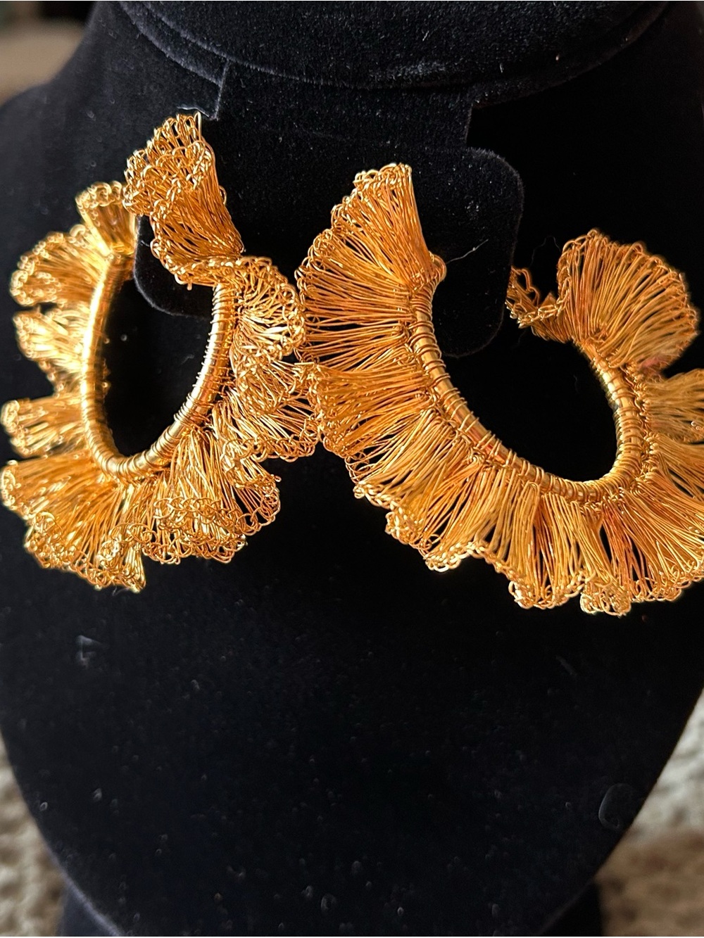 Gold vermeil Fringe Hoop Earrings